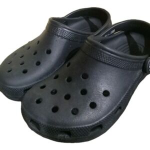 Crocs BLACK Classic Clogs Shoes Unisex Womens 8 and Mens 6